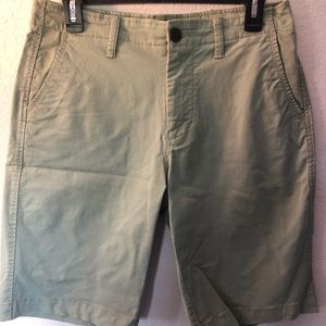 9 inch Aeropostale olive green shorts.